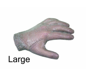 Guante de protección ambidiestro de cota de malla de acero inoxidable WILCO Talla L