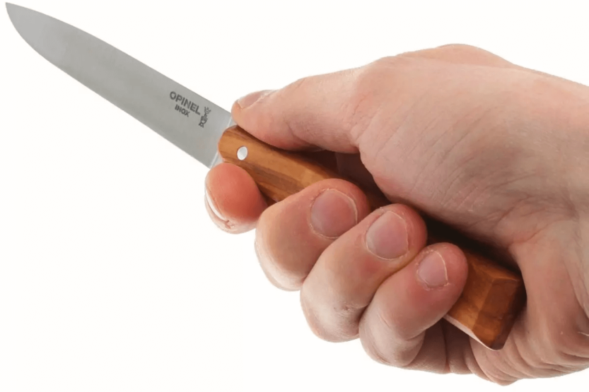 Opinel Bon Appétit Bois cuchillo de mesa n°125 11cm hoja acero inoxidable mango madera de olivo