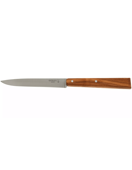 Opinel Bon Appétit Bois cuchillo de mesa n°125 11cm hoja acero inoxidable mango madera de olivo