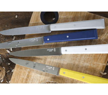 Confezione di 4 coltelli da tavola Opinel Bon Appétit Céleste n°125 Lame in acciaio inox da 11 cm Manici in legno di carpine 2