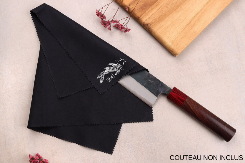 Chiffon velours pour nettoyer vos couteaux de cuisine