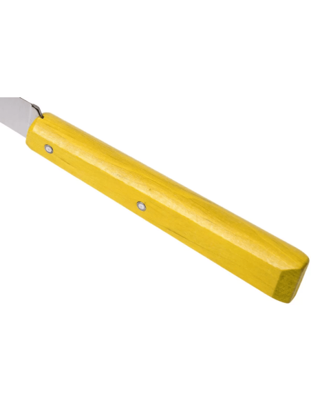 Opinel Bon Appétit Bois pöytäveitsi n°125 11cm ruostumattomasta teräksestä valmistettu terä keltainen valkopuukahva