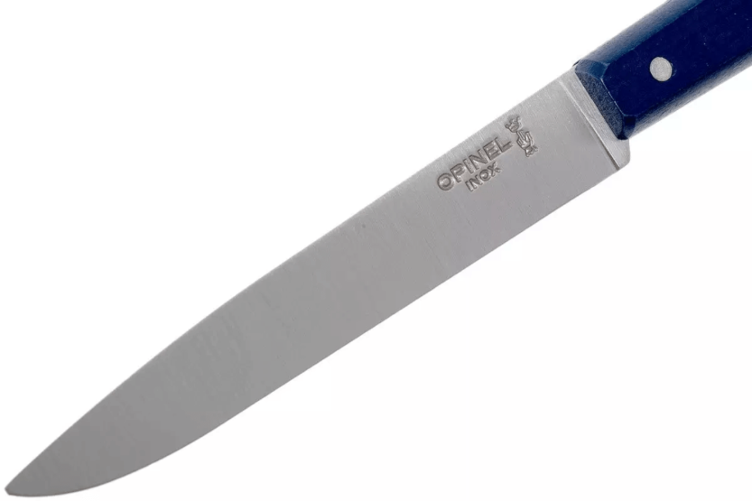 Opinel Bon Appétit Bois cuchillo de mesa n°125 11cm hoja acero inoxidable mango carpe azul marino