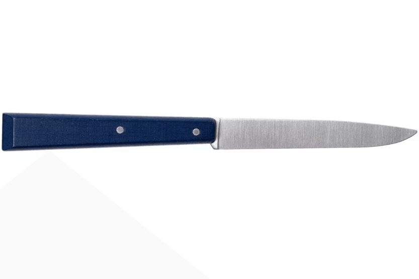 Opinel Bon Appétit Bois cuchillo de mesa n°125 11cm hoja acero inoxidable mango carpe azul marino