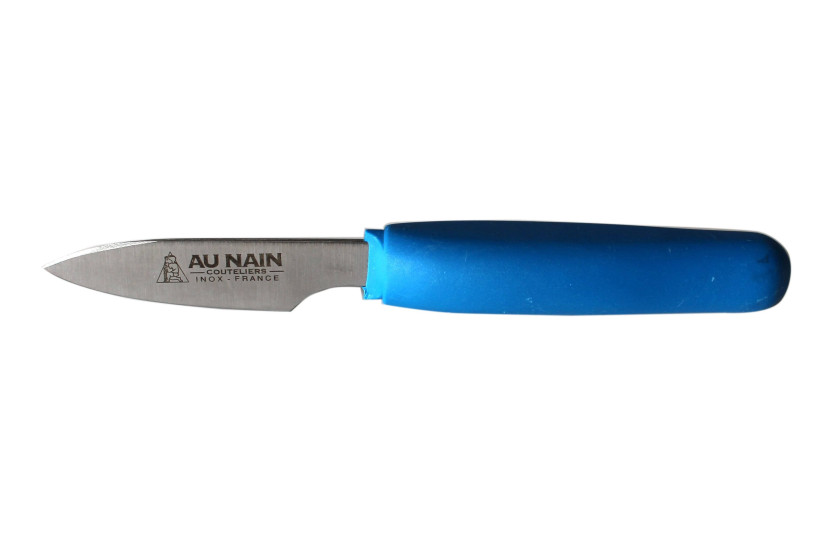 Au Nain oestermes blauw rond handvat roestvrijstalen lemmet