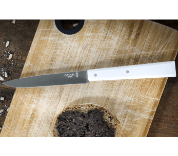 Opinel Bon Appétit Bois faca de mesa n°125 11cm lâmina em aço inoxidável cabo em chifre branco 2