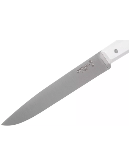Opinel Bon Appétit Bois cuchillo de mesa n°125 11cm hoja acero inoxidable mango carpe blanco