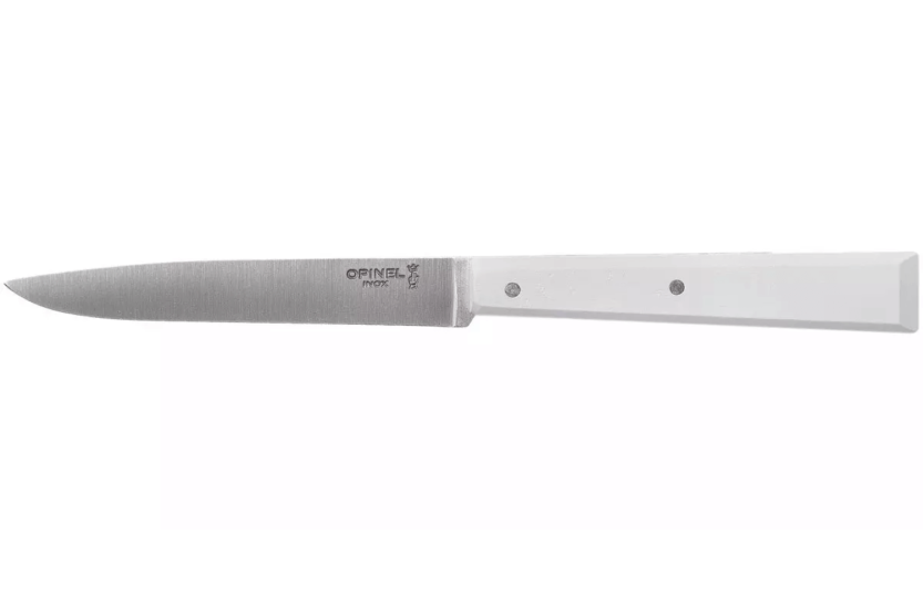 Opinel Bon Appétit Bois cuchillo de mesa n°125 11cm hoja acero inoxidable mango carpe blanco