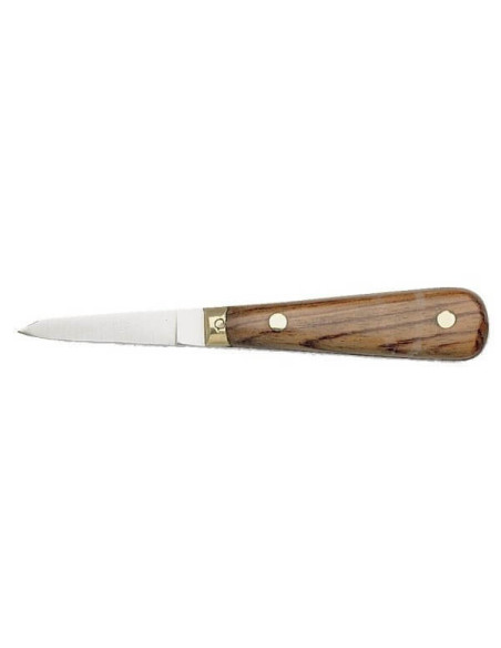 Oyster knife with rosewood handle and stainless steel blade
