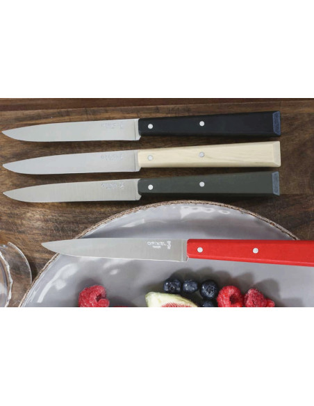 Opinel Bon Appétit Bois coltello da tavola n°125 11 cm lama in acciaio inox manico in carpino nero