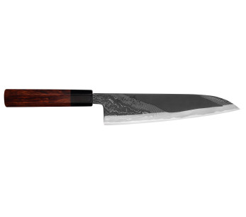 Coltello da chef giapponese Hinoura Tsukasa River Jump da 21 cm con manico in legno di ferro