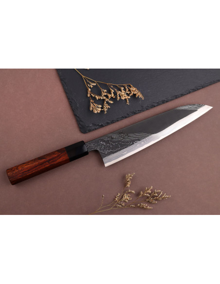 21cm Hinoura Tsukasa River Jump Japanese chef ' s knife with ironwood handle