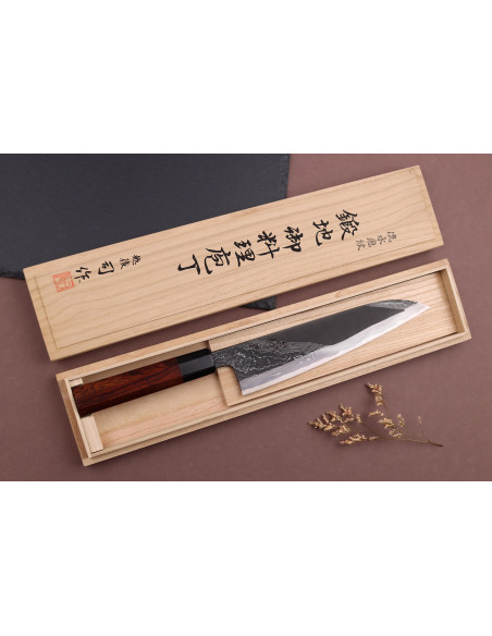 21 cm Hinoura Tsukasa River Jump japansk kokkekniv med håndtag af jerntræ