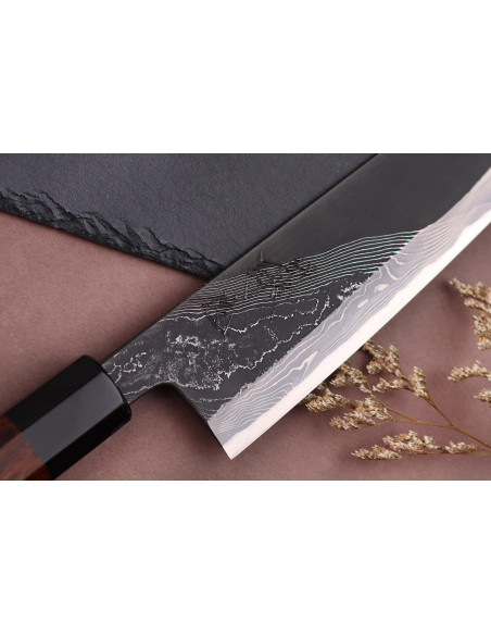 21cm Hinoura Tsukasa River Jump Japanese chef ' s knife with ironwood handle