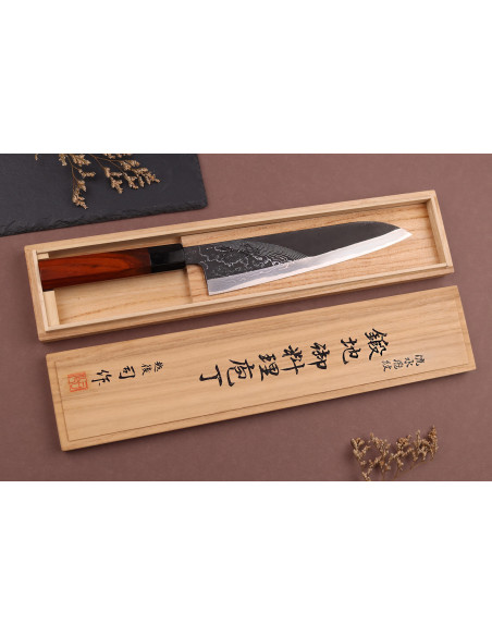 Hinoura Tsukasa River Jump 21cm Japans koksmes met bloederhouten handvat