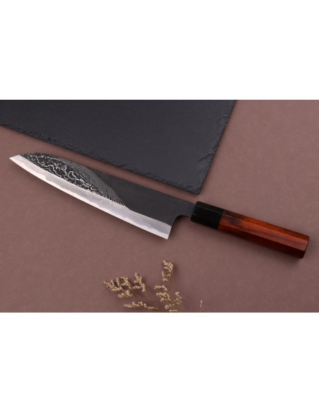 Hinoura Tsukasa River Jump 21cm japansk kockkniv blodträhandtag