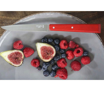Opinel Bon Appétit Bois bordkniv nr. 125 11 cm blad i rustfritt stål, håndtak i rød avenbok 2