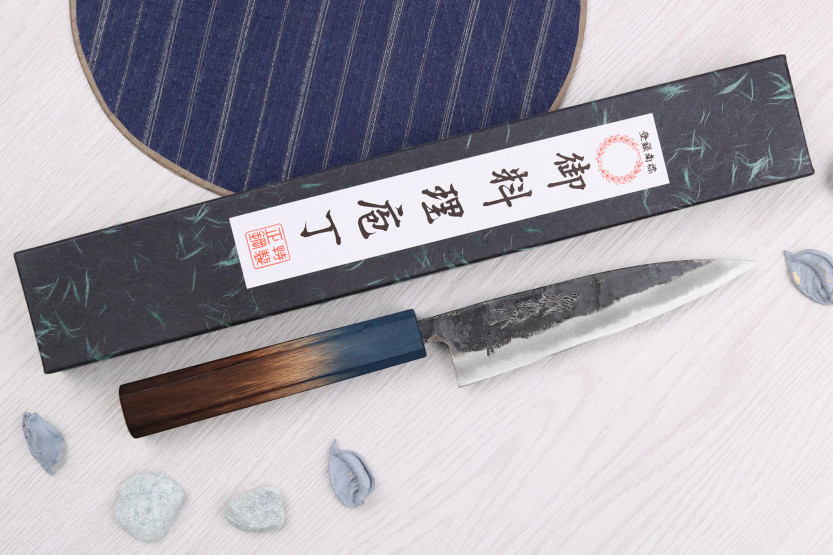 Japanisches Universalmesser 13,5cm handgefertigt Yoshihiro Rugged Black