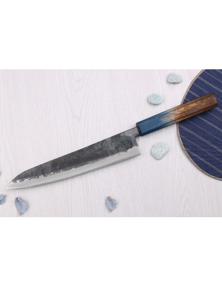 21cm Yoshihiro Rugged Musta käsintehty japanilainen kokkiveitsi 21cm Yoshihiro Rugged Musta käsintehty japanilainen kokkiveitsi