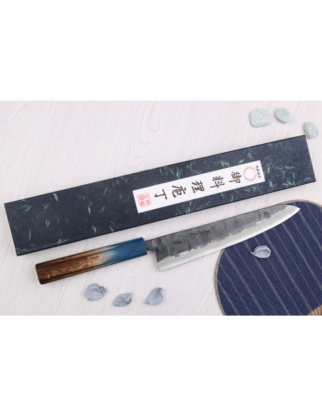 21cm Yoshihiro Rugged Musta käsintehty japanilainen kokkiveitsi 21cm Yoshihiro Rugged Musta käsintehty japanilainen kokkiveitsi