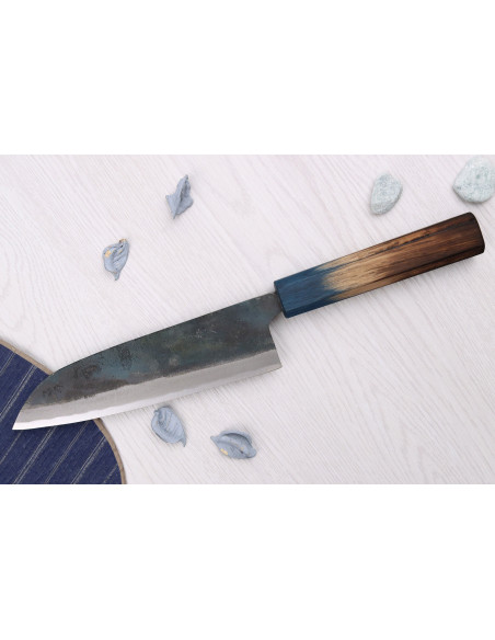 16,5cm japanilainen santoku-veitsi Yoshihiro Rugged Musta