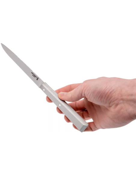 Opinel Bon Appétit Bois coltello da tavola n°125 lama in acciaio inox da 11 cm manico in carpino grigio