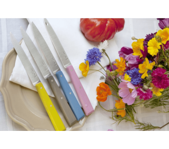 Opinel Bon Appétit Bois bordskniv n°125 11cm blad i rostfritt stål handtag i rosa avenbok 2