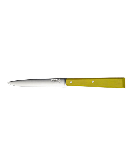 Cuchillo de mesa Opinel Bon Appétit Bois n°125 Hoja de acero inoxidable de 11 cm Mango de carpe de tilo