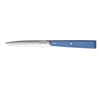 Opinel Bon Appétit Bois pöytäveitsi n°125 11cm ruostumattomasta teräksestä valmistettu terä azuurinpunainen valkopuukahva