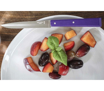 Opinel Bon Appétit Bois cuchillo de mesa n°125 11cm hoja acero inoxidable mango carpe violeta 2