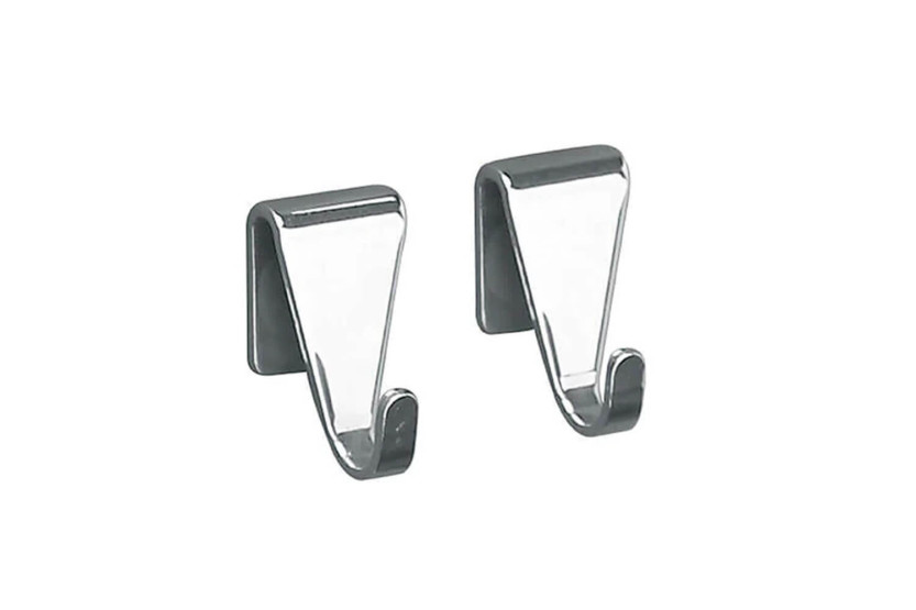 Juego de 2 ganchos Cristel para barra Panoply de acero inoxidable