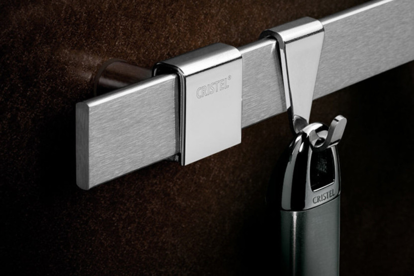 Set di 2 ganci Cristel per barra Panoply in acciaio inox