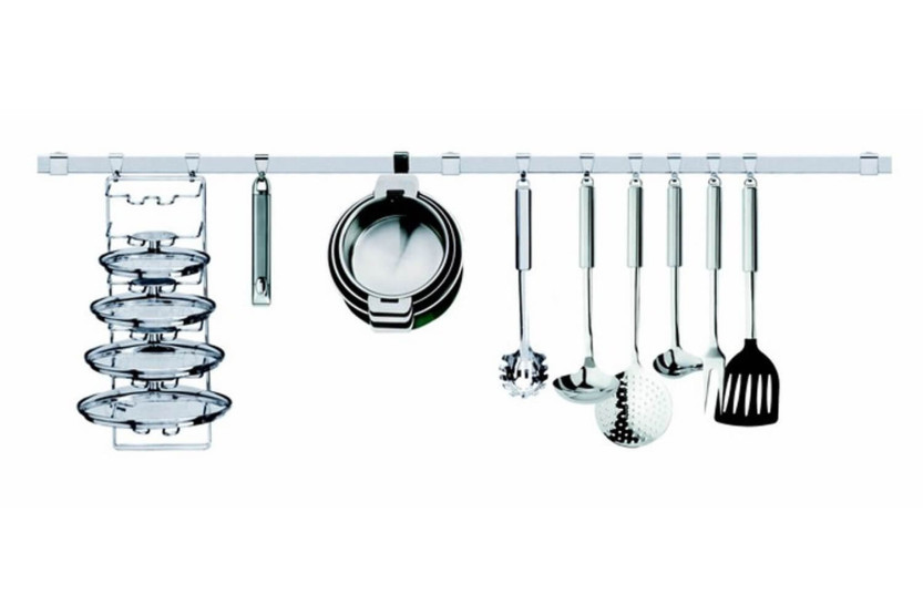 Barra de arrumação Cristel Panoply 50cm com suporte de parede