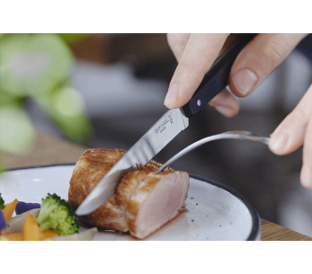 Opinel Bon Appétit Pro faca de mesa n°125 11cm lâmina em aço inoxidável cabo preto 2