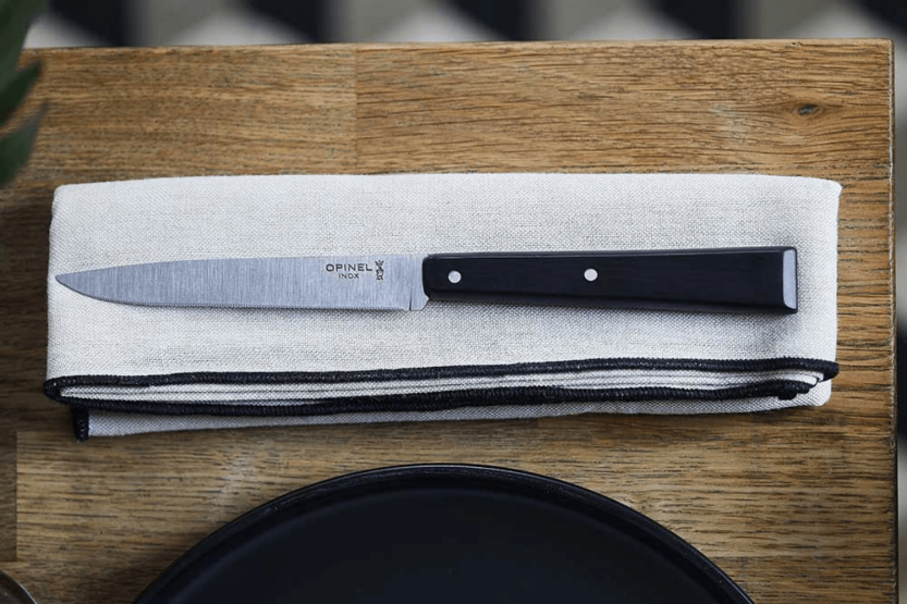 Tafelmesser Opinel Bon Appétit Pro n°125 Klinge 11cm aus Edelstahl Griff schwarz