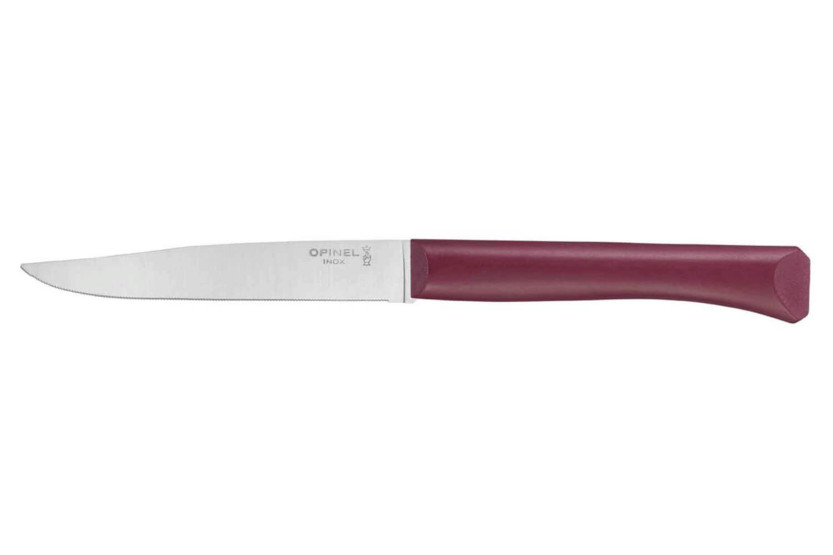 Opinel Bon Appétit bordkniv + 11 cm blad i rustfrit stål granatfarvet polymerhåndtag