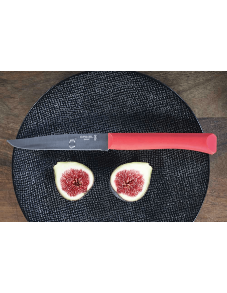 Opinel Bon Appétit bordskniv + 11cm rostfritt stålblad rött polymerhandtag