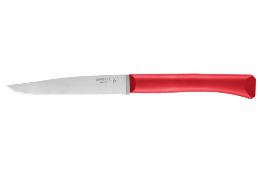 Opinel Bon Appétit bordkniv + 11 cm blad i rustfrit stål, rødt polymerhåndtag