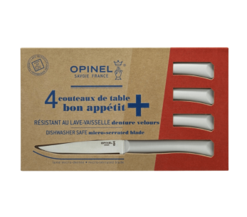 4 Opinel Bon Appétit -pöytäveitsen sarja + 11cm ruostumattomasta teräksestä valmistettu terä, jossa pilvipolymeerikahva 2