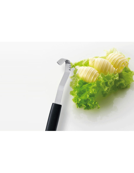 Cuchillo triangular para mantequilla con mango verde negro