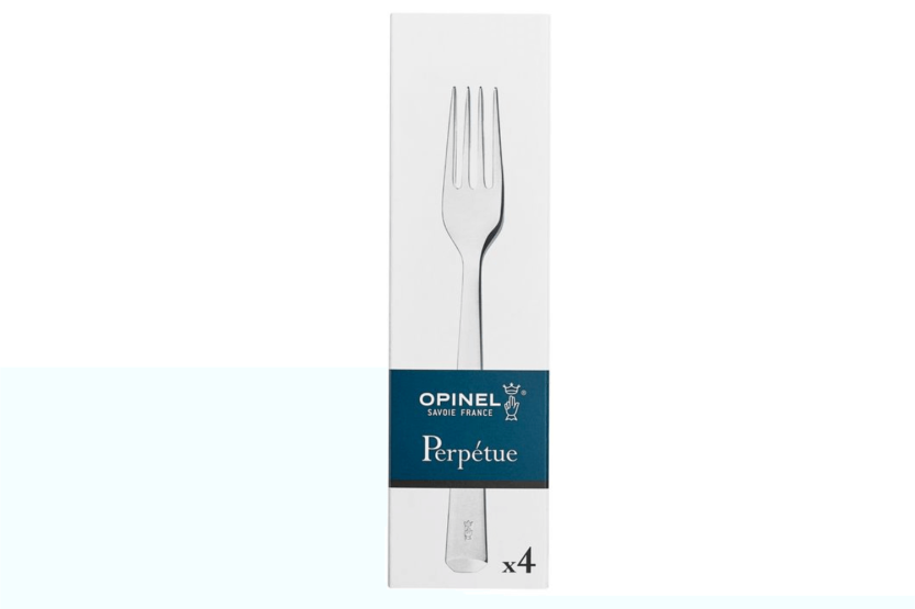 Doos van 4 Opinel Perpétue tafelvorken, geheel van roestvrij staal