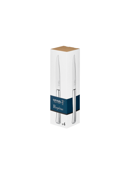 Caja de 4 cuchillos de mesa Opinel Perpétue totalmente de acero inoxidable