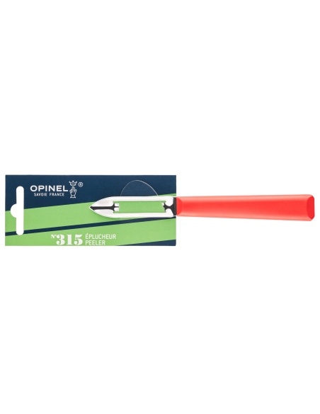 Opinel pelador Les Essentiels + n°315 6cm hoja mango polímero rojo