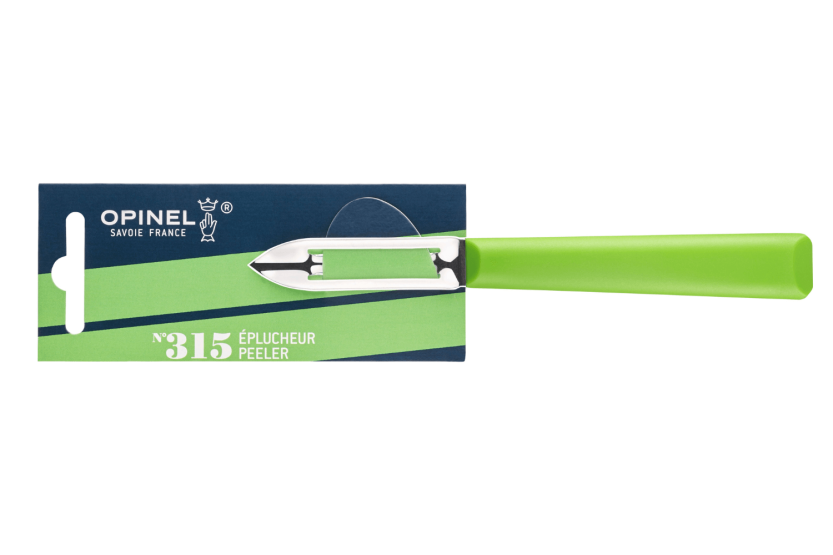 Descascador Opinel Les Essentiels + n°315 6cm de lâmina cabo em polímero verde