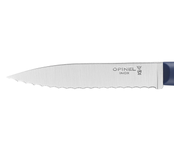 Opinel Les Essentiels + n°313 Cuchillo de pelar 10cm hoja dentada mango polímero azul 2