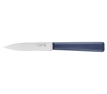 Opinel Les Essentiels + n°313 schilmesje 10cm gekarteld lemmet blauw polymeer handvat