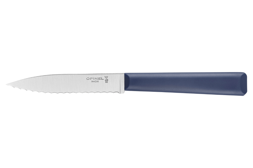 Opinel Les Essentiels + n°313 paring knife 10cm serrated blade blue polymer handle
