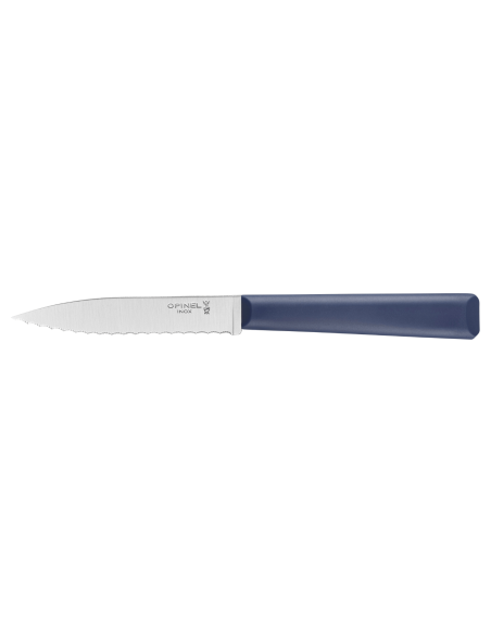 Opinel Les Essentiels + n°313 skalkniv 10cm tandat blad blått polymerhandtag