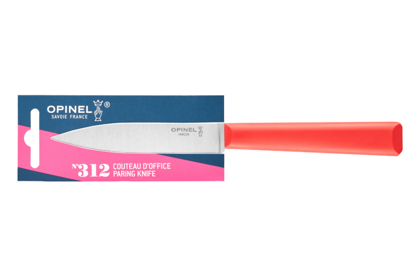 Opinel Les Essentiels + n°312 spelucchino lama 10 cm manico in polimero rosso