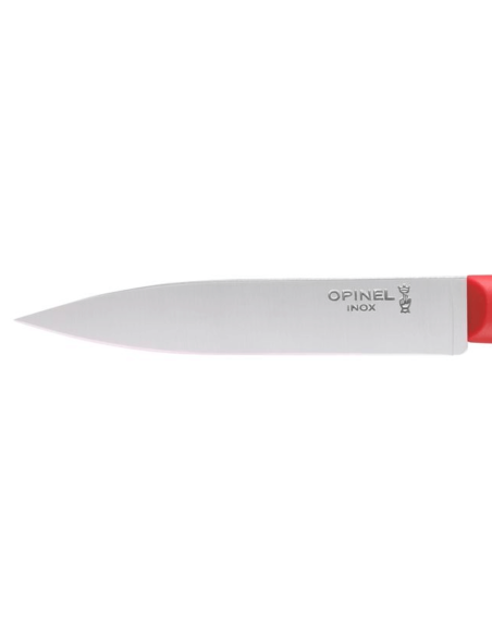 Opinel Les Essentiels + n°312 schilmesje 10cm lemmet rood polymeer handvat